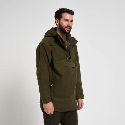 Olive green hooded anorak in Jack Pyke Galbraith smock