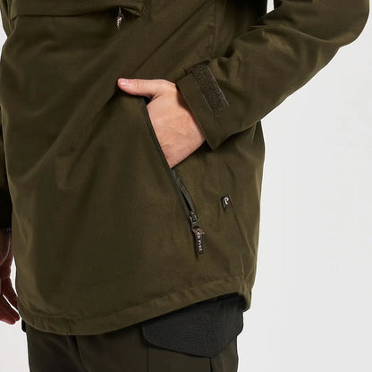 Olive green Jack Pyke Galbraith smock with zip pocket and cuffs