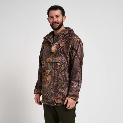Jack Pyke Galbraith smock: brown green leaf camo hooded jacket