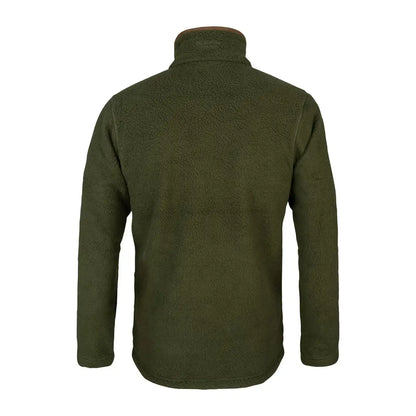Olive green Jack Pyke half zip sherpa fleece pullover jacket