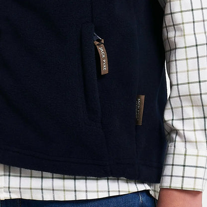 Navy blue Jack Pyke Junior Countryman Fleece Gilet with brown tags
