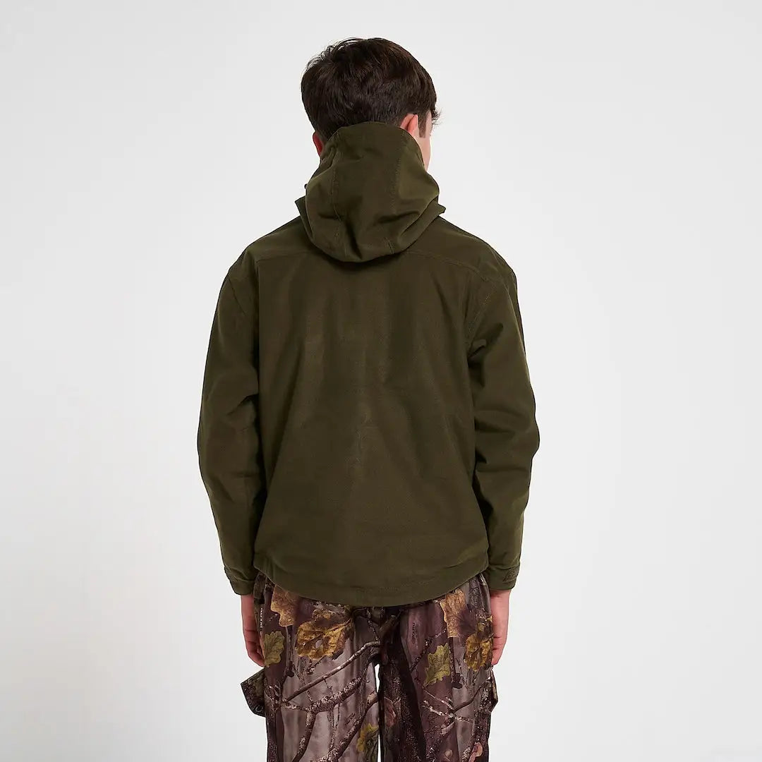 Olive green hooded Jack Pyke Junior Galbraith Smock