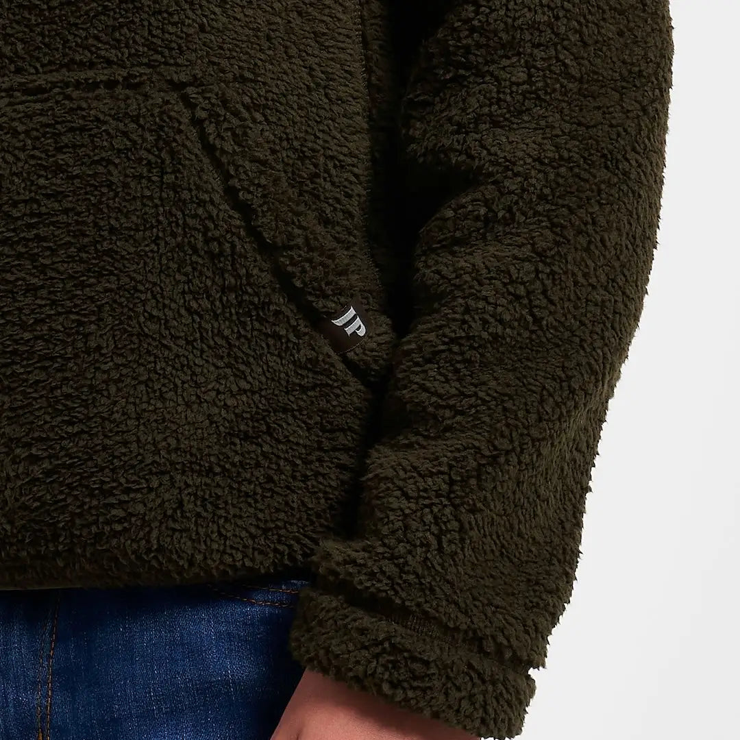 Jack Pyke Junior Sherpa Fleece olive green hoodie with black tag