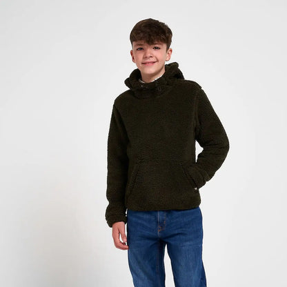 Jack Pyke Junior Sherpa Fleece dark olive green hoodie