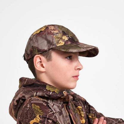 Jack Pyke Junior Stealth Baseball Cap in leaf camo pattern
