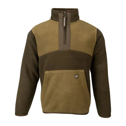 Jack Pyke Junior two tone fleece pullover with zipper and kangaroo pocket for kids