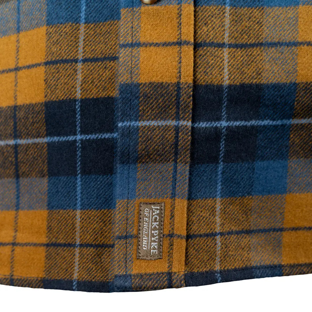 Blue and gold plaid shirt from Jack Pyke Ladies Bleasdale Heavy Flannel collection