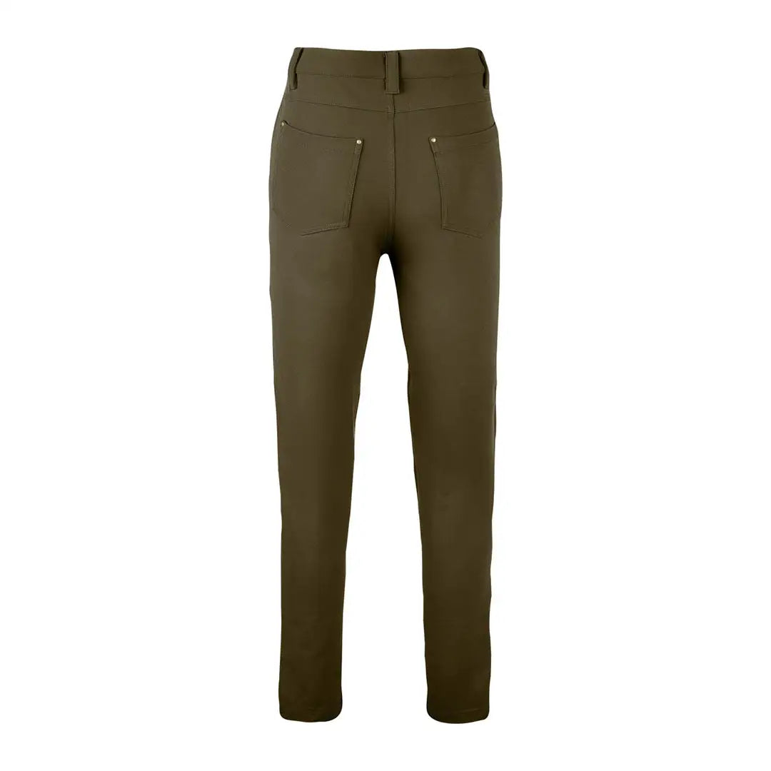Jack Pyke ladies contour stretch pants in olive green with belt loops