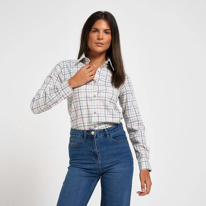 Jack Pyke ladies countryman long sleeved shirt in pastel plaid