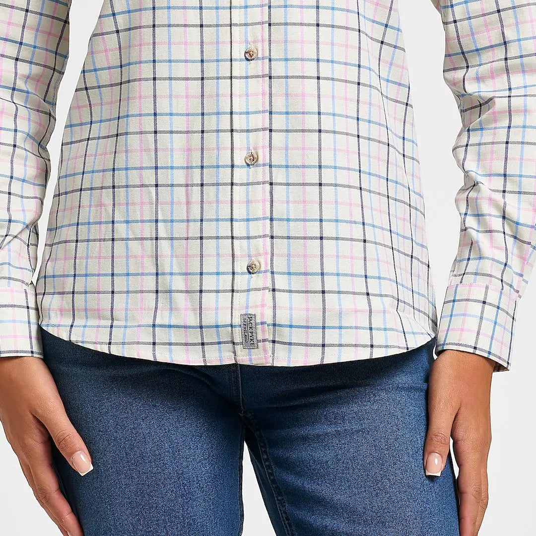 Jack Pyke Ladies Countryman long sleeved shirt in pastel plaid
