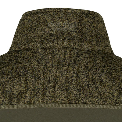 Olive green textured collar on the Jack Pyke Ladies Hybrid Jacket