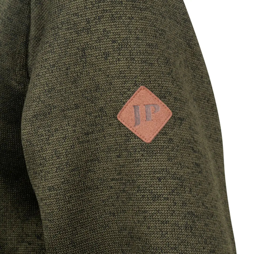 Jack Pyke Ladies Scandinavian Fleece Jacket in olive green with pink leather JP diamond patch