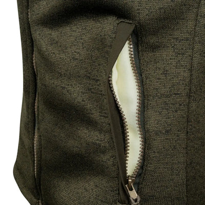 Jack Pyke Ladies olive green canvas backpack with zipper and black trim