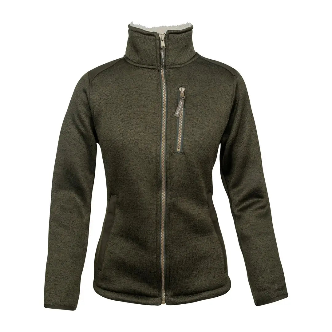 Jack Pyke Ladies Scandinavian olive green fleece jacket with zipper pockets