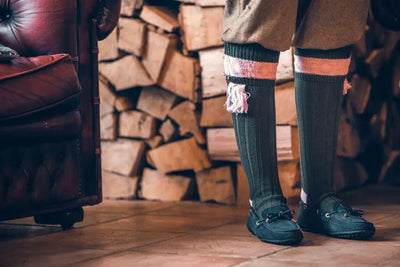 Knee-high Jack Pyke Ladies Shooting Socks with stylish tassels for a chic look