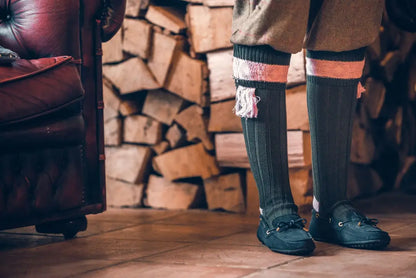 Knee-high Jack Pyke Ladies Shooting Socks with stylish tassels for a chic look
