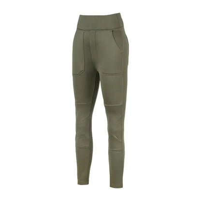 Jack Pyke ladies utility leggings in olive green with pockets and reinforced panels