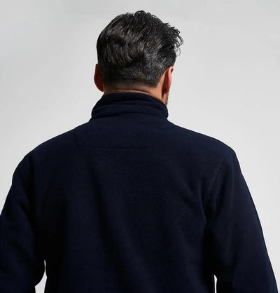 Jack Pyke Mens Countryman Fleece navy blue pullover jacket with high collar