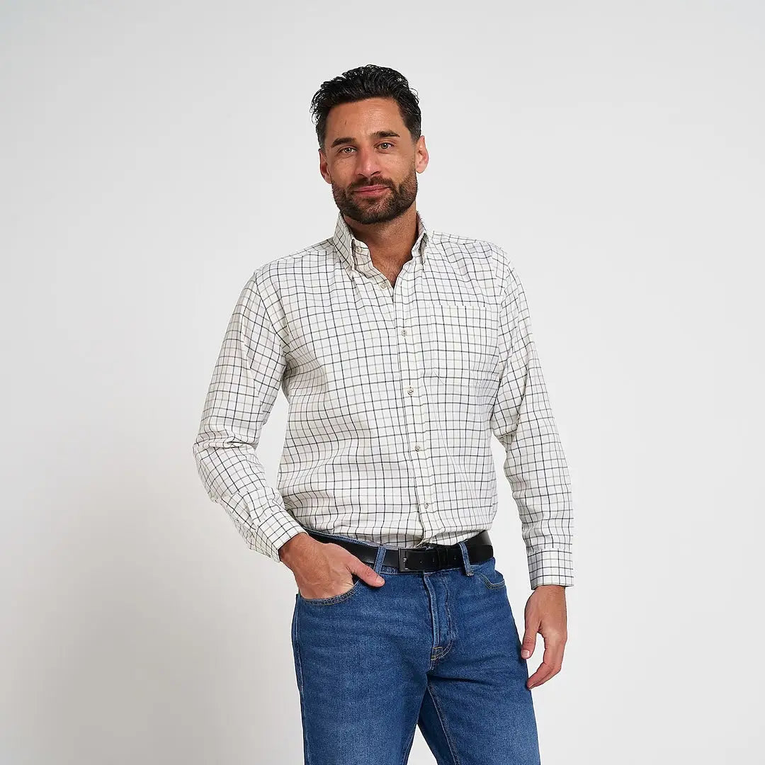 Jack Pyke Countryman long sleeved classic checked shirt on man