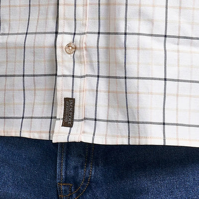 Jack Pyke Countryman classic checked shirt in white black plaid