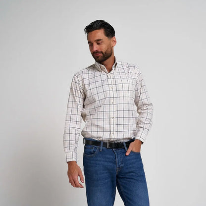 Jack Pyke Countryman classic checked shirt in white and black grid