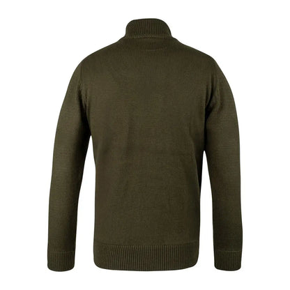 Olive green Jack Pyke Pheasant zip neck pullover sweater for outdoor fans