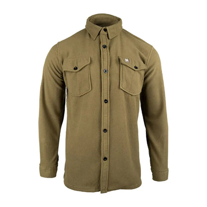 Olive green Jack Pyke Polar Fleece Shirt for cozy outdoor adventures
