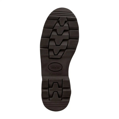 Dark brown boot sole of Jack Pyke Safety Dealer Boots for ultimate comfort and durability