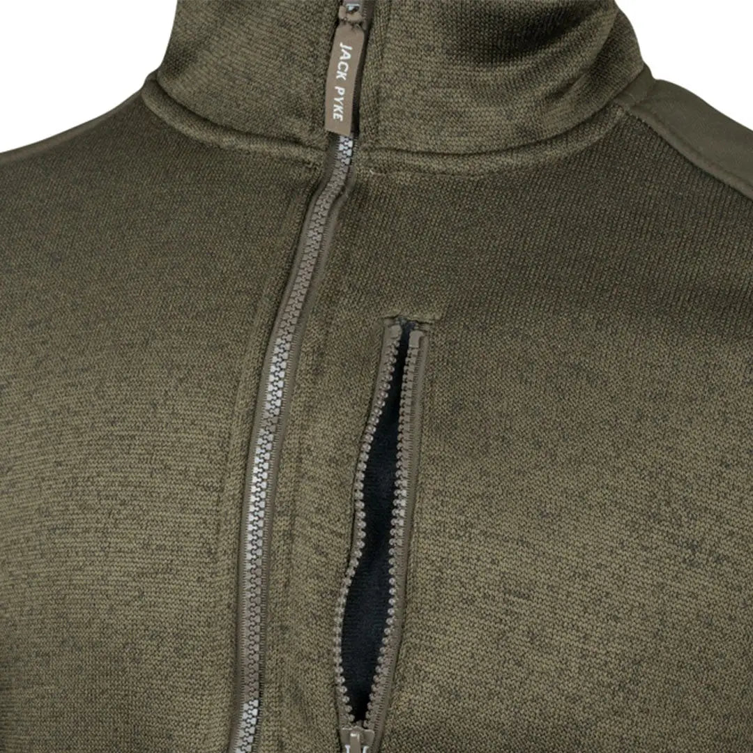 Olive green Jack Pyke Scandinavian fleece jacket zip-up