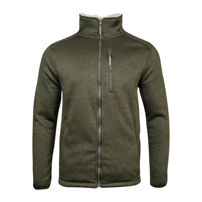 Olive green Jack Pyke Scandinavian fleece jacket with hood and full zip
