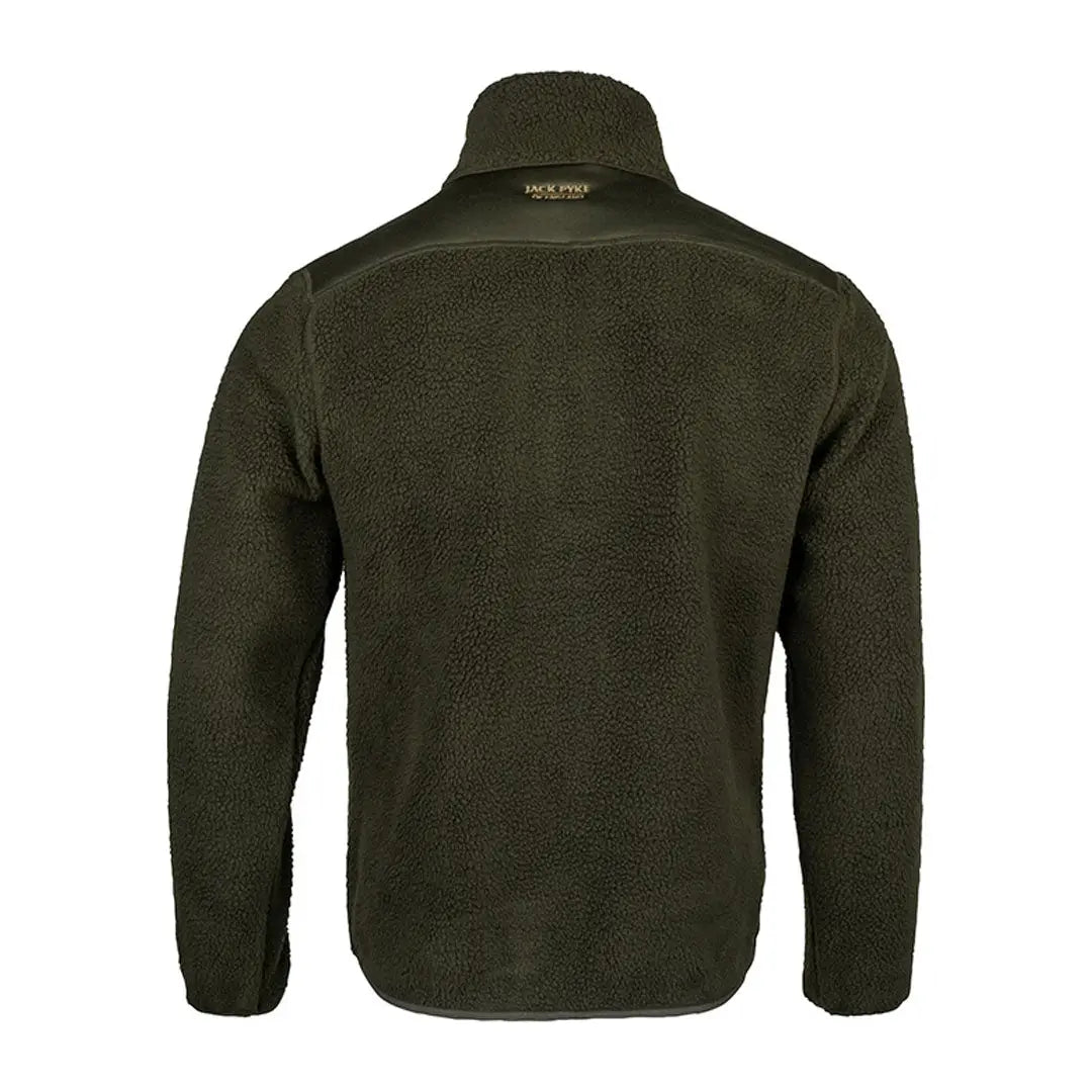 Olive green Jack Pyke Sherpa Pullover fleece jacket for outdoor adventures