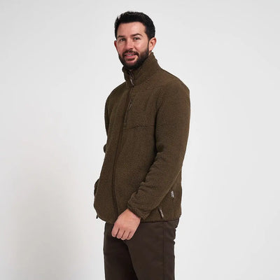Olive green Jack Pyke Shires fleece jacket for hunting country clothing