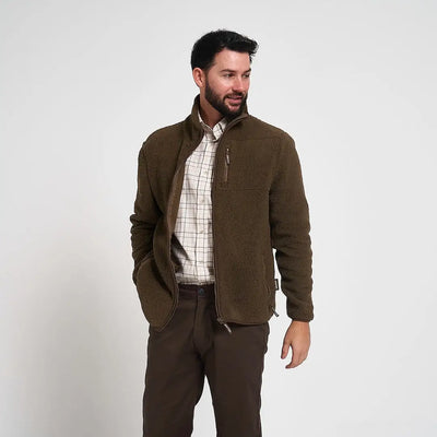 Olive green Jack Pyke Shires fleece jacket for hunting country clothing