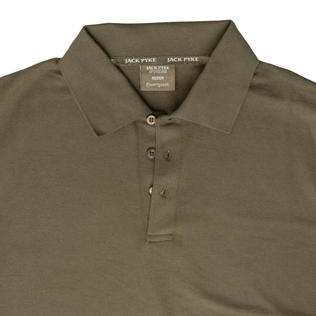 Jack Pyke Shires polo shirt in olive green with classic collar