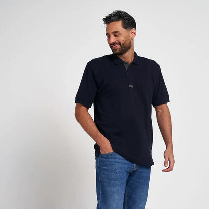 Navy blue Jack Pyke sports polo shirt with subtle chest logo