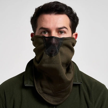 Jack Pyke Technical Neck Gaiter in olive green with black mesh panel