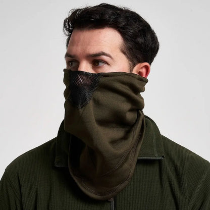 Jack Pyke Technical Neck Gaiter in olive green mesh and fabric