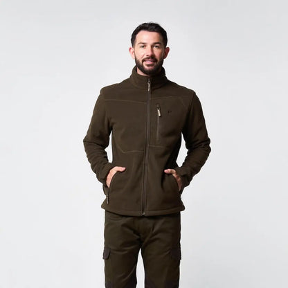 Jack Pyke waterproof fleece jacket in olive green with zip pockets