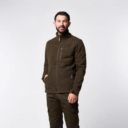 Jack Pyke waterproof fleece jacket in olive green with zip pockets