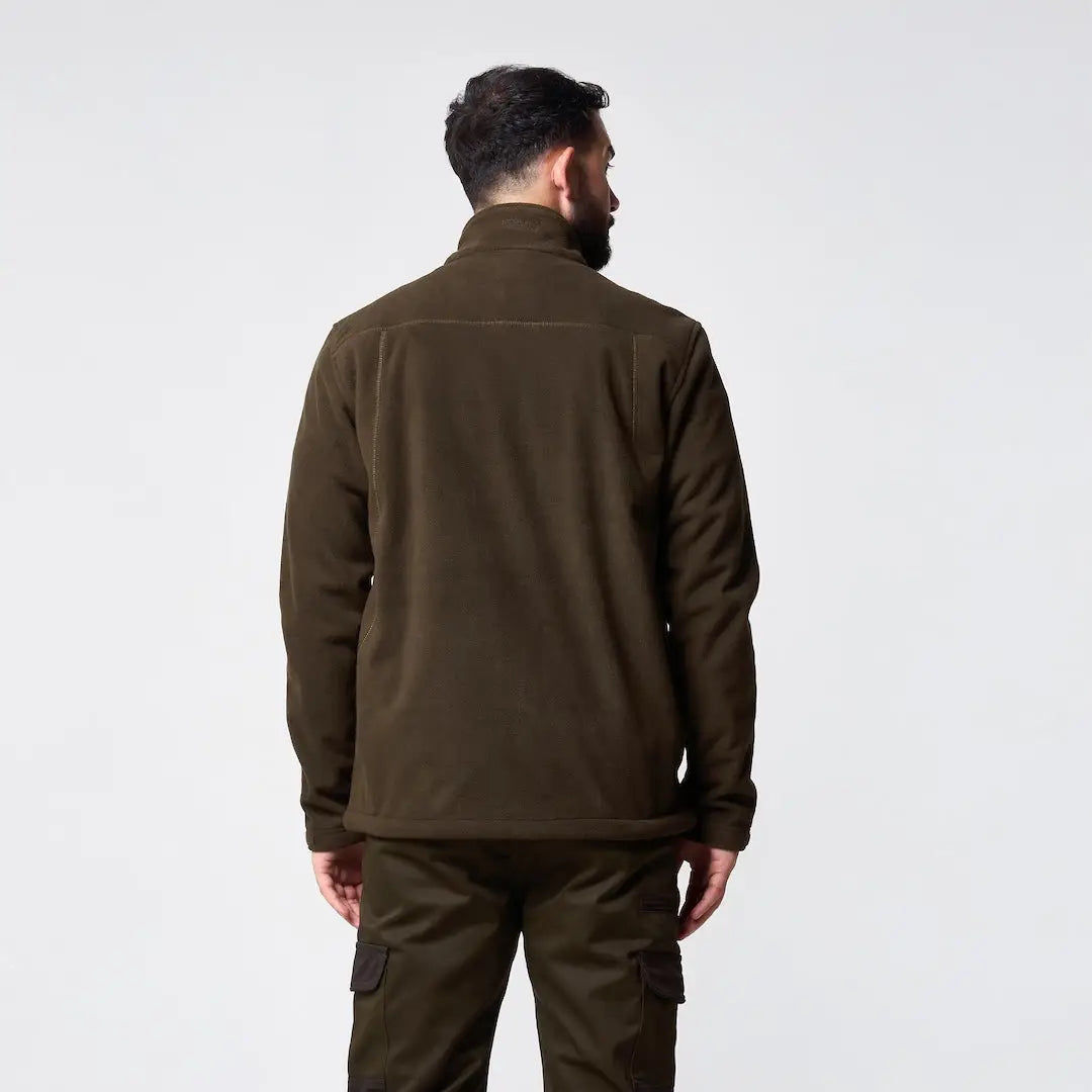 Jack Pyke waterproof fleece jacket in olive green with high collar