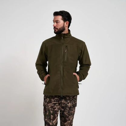 Olive green Jack Pyke Weardale field jacket with zip pockets and cuffs