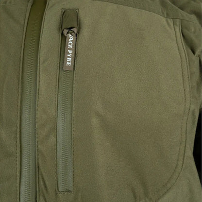 Olive green Jack Pyke Weardale Field Jacket with zippered GORE-TEX pocket