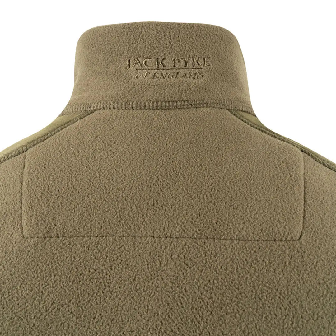 Jack Pyke Weardale fleece jacket in olive green with collar embroidery