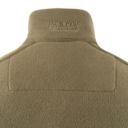 Jack Pyke Weardale fleece jacket in olive green with collar embroidery