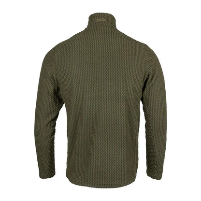 Olive green textured Jack Pyke Z Fleece Pullover for cozy outdoor adventures