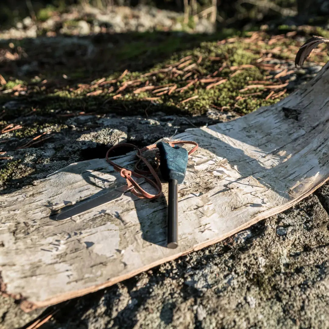 Kupilka Firesteel fire starter with leather lanyard, perfect for outdoor adventures and country clothing