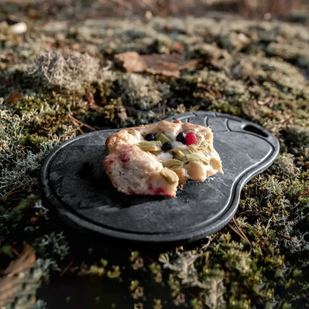 Berry and rhubarb pastry on Kupilka Kaarna Small Service Tray for stylish serving