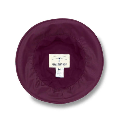 Purple Lighthouse Canterbury Waterproof Ladies Hat with stylish bucket design
