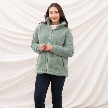 Lighthouse Cobh zip fleece in light sage green, perfect for country clothing lovers
