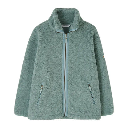 Light teal Lighthouse Cobh zip fleece jacket with full zipper and pockets for country clothing